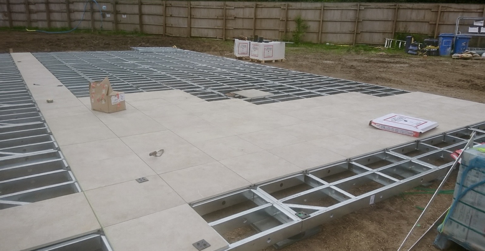 Kew Gardens - tiles being laid 